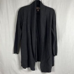 Fenn Wright Manson Merino Grey Wool Shawl Collared Cardigan